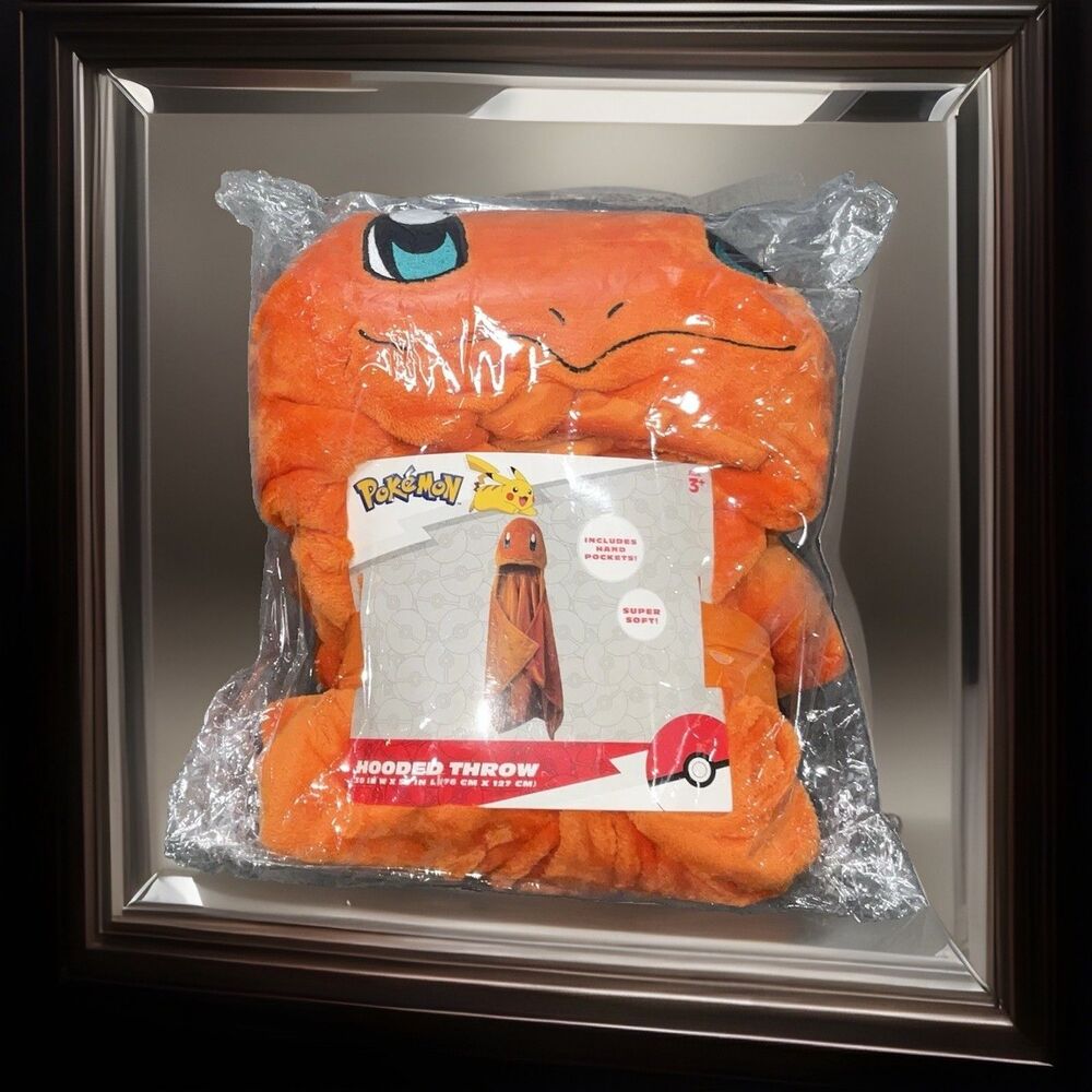 New Pokemon Charmander Kids' Hooded Blanket 50x30" Super Soft